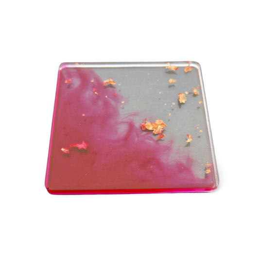 Untersetzer in quadratischen Form aus handgefertigten Resin