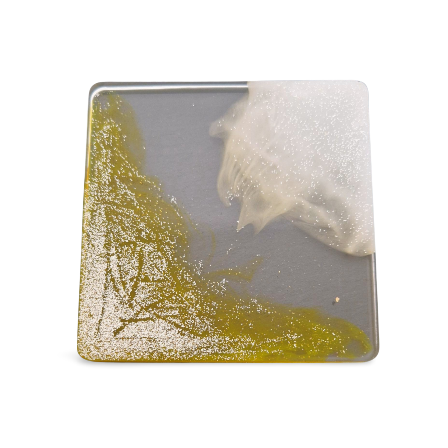 Untersetzer in quadratischen Form aus handgefertigten Resin