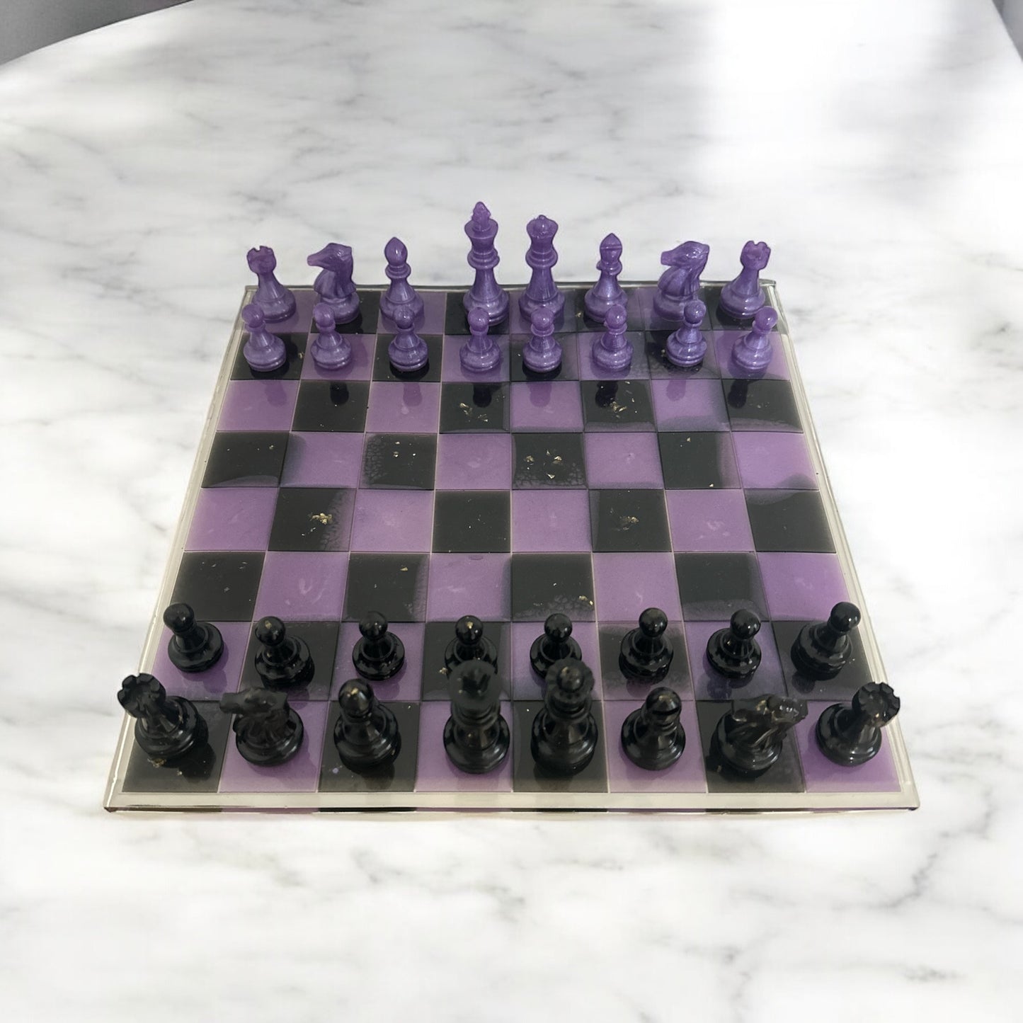 Schachbrett aus handgefertigten Resin