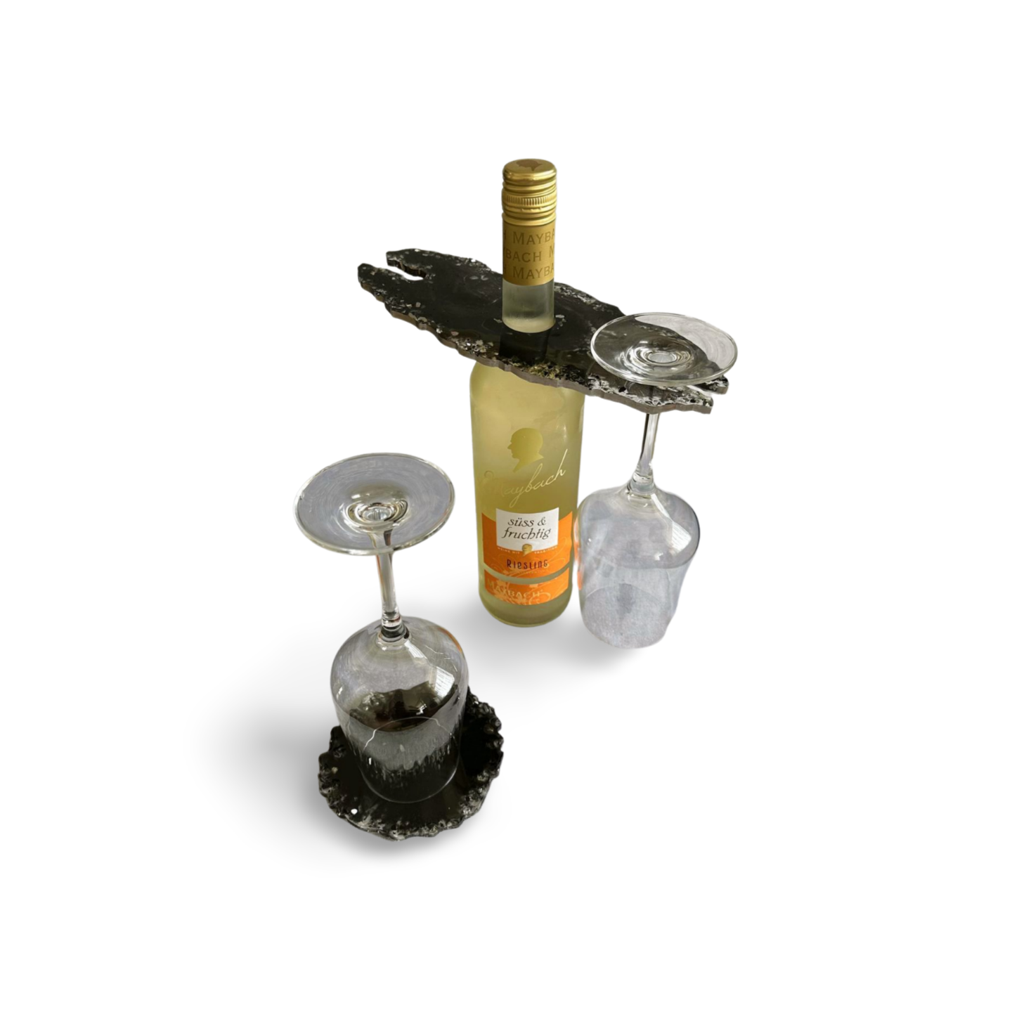 Weinhalterung aus handgefertigten Resin - Edles Design für erlesene Tropfen