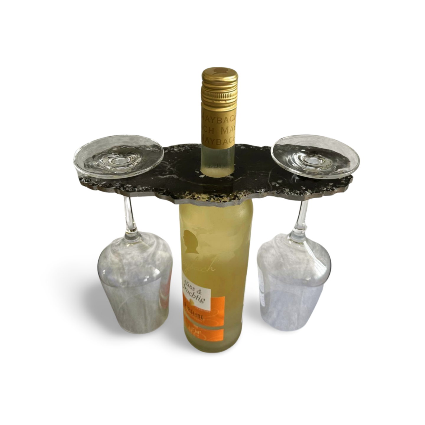 Weinhalterung aus handgefertigten Resin - Edles Design für erlesene Tropfen