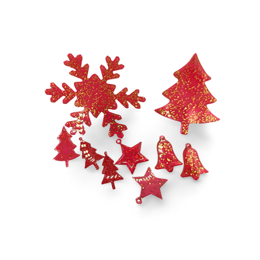 Weihnachtsbaumset aus handgefertigten Resin - Festliche Eleganz für Ihren Baum